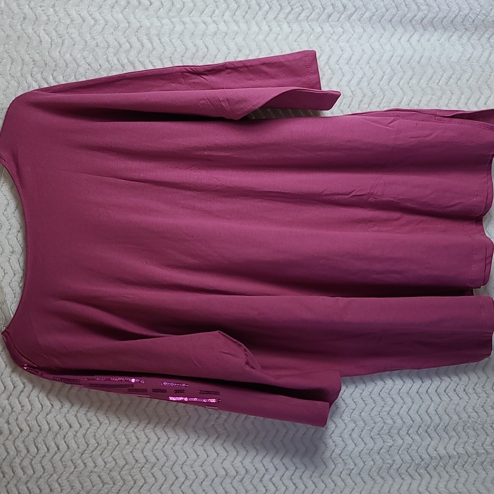 Roaman's plus size embellished top Size L 18/20 - Picture 4 of 6